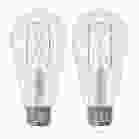 Bulbrite 861941 LED8ST18/30K/FIL/3/JA8-2PK Dimmable LED Light Bulb, ST18 Medium Base (E26), 8.5 Watts, 850 Lumens, Soft White Vintage LED Edison Light Bulbs, 3000K, Pack of (2)