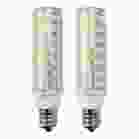 Bulbrite 862643 LED6E12/30K/120/D-2PK Pack of (2) 6.5 Watt 120V Dimmable Clear T6 LED Mini Light Bulbs with Candelabra (E12) Base, 3000K Soft White Light, 700 Lumens