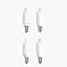 Bulbrite 862690 LED4CA10/30K/FIL/M/3-4PK 4.5W LED CA10 3000K FILAMENT MILKY E12 FULLY COMPATIBLE DIMMING-4PK