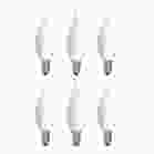 Bulbrite 862691 LED5CA10/27K/FIL/M/3-4PK Pack of (4) 5 Watt Dimmable CA10 LED Light Bulbs with Milky Glass Finish and Candelabra (E12) Base, 2700K Warm White Light, 500 Lumens