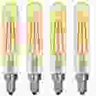 Bulbrite 862780 LED4T8/21K/FIL-4PK LED Filament Pack of (4) 5 Watt Dimmable T8 Light Bulb with Antique Glass Finish and Candelabra (E12) Base - 2100K (Amber Light), 450 Lumens