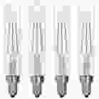Bulbrite 862781 LED4T8/27K/FIL-4PK LED Filament Pack of (4) 4.5 Watt Dimmable T8 Light Bulb with Clear Glass Finish and Candelabra (E12) Base - 2700K (Warm White Light), 450 Lumens