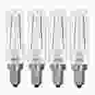 Bulbrite 862784 LED4T6/30K/FIL/3-4PK  LED Filament Pack of (4) 4.5 Watt Dimmable T6 Light Bulb with Clear Glass Finish and Candelabra (E12) Base - 3000K (Soft White Light), 450 Lumens