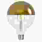 Bulbrite 862852 LED6G40/27K/FIL/HG/3-4PK 6 Watt Dimmable G40 Light Bulbs with a Half Gold Finish and Medium (E26) Base - 2700K (Warm White Light), 500 Lumens-4pk