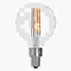 Bulbrite 862874 LED4G16/27K/FIL/4/JA8-4PK 4 Watt Dimmable G16 Light Bulbs with a Clear Finish and Candelabra (E12) Base - 2700K (Warm White Light), 350 Lumens-4pk