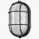 NUVO 62/1391 LED Oval Bulk Head Fixture; Black Finish with White Glass