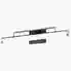 NUVO 62/1538 SOLANO LED MEDIUM VANITY Solano Medium Vanity; LED; Black and Brushed Brass Finish; White Acrylic Lens