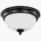 NUVO 62/1557 LED 19W 11 FLUSH MOUNT 3000K Center Lock 11 Inch LED Flush Mount; 19 Watt; 3000K; Mahogany Bronze Finish; Frosted Glass