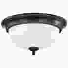 NUVO 62/1558 LED 19W 13 FLUSH MOUNT 3000K Center Lock 13 Inch LED Flush Mount; 19 Watt; 3000K; Mahogany Bronze Finish; Frosted Glass