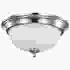 NUVO 62/1560 LED 19W 13 FLUSH MOUNT 3000K Center Lock 13 Inch LED Flush Mount; 19 Watt; 3000K; Brushed Nickel Finish; Frosted Glass