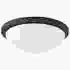 NUVO 62/1943 LED BUTTON BL 13 FLUSH Button; 13 Inch LED Flush Mount Fixture; Matte Black Finish; CCT Selectable; 120 Volts