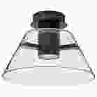 NUVO 62-2063 (EDMOND 14" LED SEMI FLUSH) Edmond - 14 Inch LED Semi Flush - Matte Black with Clear Glass