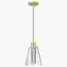 NUVO 62-2181 (AURA 7" LED PENDANT) Aura - 7 Inch LED Pendant - Brushed Brass - K9 Bubble Crystal - 3000K CCT