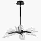 NUVO 62-2281 (SEDONA 28" LED 6 LIGHT CHAND) Sedona - 28 Inch 6 Light LED Chandelier - Matte Black - Silk Screened Acrylic Lens