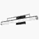 NUVO 62-658 (SOLANO LED MEDIUM VANITY) Solano LED Medium Vanity - Black and Brushed Nickel Finish - White Acrylic Lens