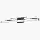 NUVO 62-659 (SOLANO LED LARGE VANITY) Solano LED Large Vanity - Black and Brushed Nickel Finish - White Acrylic Lens