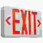 SATCO 67/101 EXIT SIGN - RED Red LED Exit Sign, 90min Ni-Cad backup, 120/277V, Single/Dual Face, Universal Mounting