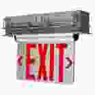 SATCO 67/114 REC EL EXIT SIGN - SF RD CLR Red (Clear) Edge Lit LED Exit Sign; 3.14 Watts; Single Face; 120V/277 Volts; Clear Finish
