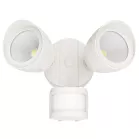 Naturaled  9693 BFD20/830/WH-SEN (Security Lights - Dual Head - With Motion SN - Photocell) 120V (20W) 50,000Hr 1400 3000K