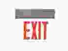 Maxlite EXE-RS1S (105539) EDGELIT EXIT, RED LETTERS, SILVER, 1 SIDE, BATTERY BACKUP