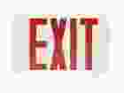 Maxlite EXT-RW (105541) THIN EXIT, THERMOPLASTIC, RED LETTERS, WHITE, BATTERY BACKUP