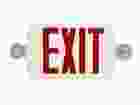 Maxlite EXTC-RW (105543) THIN EXIT  EMERGENCY COMBO, RED LETTERS, WHITE, BATTERY BACKUP