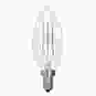 Bulbrite 861412 LED2B11/27K/FIL/3-4PK LED Filament B11 Dimmable Candelabra Screw Base (E12) Light Bulb 25 Watt Equivalent 2700K, Clear 4-Pack