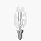 Bulbrite 861420 LED4CA10/30K/FIL/3-4PK Pack of (4) 4.5 Watt Dimmable Clear Filament CA10 Candelabra (E12) LED Bulb - 350 Lumens, 3000K, and 90 CRI