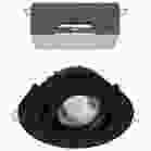 SATCO S11619R1 12W/DW/GBL/4/CCT/RND/RD/BK 12 Watt LED Direct Wire Downlight - Gimbaled - 4 Inch - CCT Selectable - Round - Remote Driver - Black Finish - 850 Lumens - 120 Volt