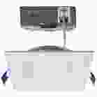 SATCO S11871 12WLED/DW/4/CCT-SEL/SQ/RD/WH 12 Watt LED Low Profile Regress Baffle Downlight; 4 Inch; Remote Driver; CCT Selectable; Square Shape; White Finish; 120 Volt