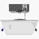 SATCO S11873 15WLED/DW/6/CCT-SEL/SQ/RD/WH 15 Watt LED Low Profile Regress Baffle Downlight; 6 Inch; Remote Driver; CCT Selectable; Square Shape; White Finish; 120 Volt