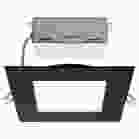 SATCO S11877 12WLED/DW/6/CCT-SEL/SQ/RD/BK 12 Watt - LED Direct Wire Downlight - Edge-lit - 6 inch - CCT Selectable - 120 volt - Dimmable - Square - Remote Driver - Black Finish