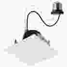 SATCO S11884 9.5WLED/DLR/4/WS/5CCT/SQ/DB Field Selectable LED Downlight Retrofit - Deep Baffle - 5.8/7/9.5 Watts - 27K/30K/35K/40K/50K CCT - 4 Inch - Square Shape - White Finish - 120 Volts