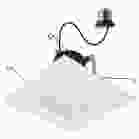 SATCO S11885 13.5WLED/DLR/5-6/WS/5CCT/SQ/DB Field Selectable LED Downlight Retrofit - Deep Baffle - 8/10.5/13.5 Watts - 27K/30K/35K/40K/50K CCT - 5-6 Inch - Square Shape - White Finish - 120 Volts