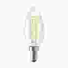 SATCO S12116 4.5W/TORP/EURO-E14/CL/840/120V 4.5 Watt; B11 LED; Clear; 350 Lumens; 4000K; European base; 120 Volt