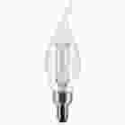 SATCO S12506 (4CA10/LED/935/CL/120V/E12) 4 Watt CA10 LED - Candelabra Base - Clear - 3500K CCT - 120 Volt