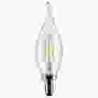 SATCO S21296 4CA10/LED/927/CL/120V/E12 4 Watt CA10 LED; Clear; Candelabra base; 90 CRI; 2700K; 120 Volt
