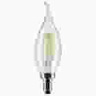 SATCO S21298 4CA10/LED/940/CL/120V/E12 4 Watt CA10 LED; Clear; Candelabra base; 90 CRI; 4000K; 120 Volt