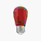 SATCO S8022 1W/LED/S14/RED/120V/ND/4PK 1 Watt; S14 LED Filament; Red Transparent Glass Bulb; E26 Base; 120 Volt; Non-Dimmable; Pack of 4