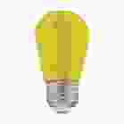 SATCO S8025 1W/LED/S14/YELLOW/120V/ND/4PK 1 Watt; S14 LED Filament; Yellow Transparent Glass Bulb; E26 Base; 120 Volt; Non-Dimmable; Pack of 4