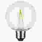 SATCO S8052 2W/LED/G25/822/120V/2PK Replacement LED String Light Lamp - 2 Watts - G25 - 2200K - Clear - 120 Volt - Medium Base - 2-Pack