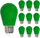 Bulbrite 862321 (LED2S14/GRN/FIL/D-10PK) 2.5W LED S14 GREEN FILAMENT DIMMABLE-10PK