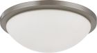 Nuvo 62/1043 Button LED 13 in.; Flush Mount Fixture; Brushed Nickel Finish; Lamps Included