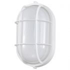 NUVO 62/1390 LED Oval Bulk Head Fixture; White Finish with White Glass