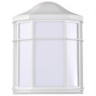 NUVO 62/1396 LED Cage Lantern Fixture; White Finish with White Linen Acrylic