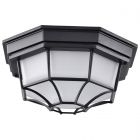 NUVO 62/1400 LED Spider Cage Fixture; Black Finish with Frosted Glass