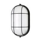 NUVO 62/1411 LED Oval Bulk Head Fixture; Black Finish with White Glass
