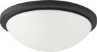 Nuvo 62/1443 Button LED 13 in.; Flush Mount Fixture; Black Finish