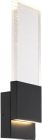 NUVO 62/1513 Ellusion; LED Large Wall Sconce; 13W; Matte Black Finish with Seeded Glass