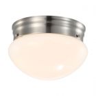 NUVO 62/1564 (LED 12W 7" LED FLUSH 3000K) 12 Watt; 7 inch; LED Flush Mount Fixture; 3000K; Dimmable; Brushed Nickel; Frosted Glass
